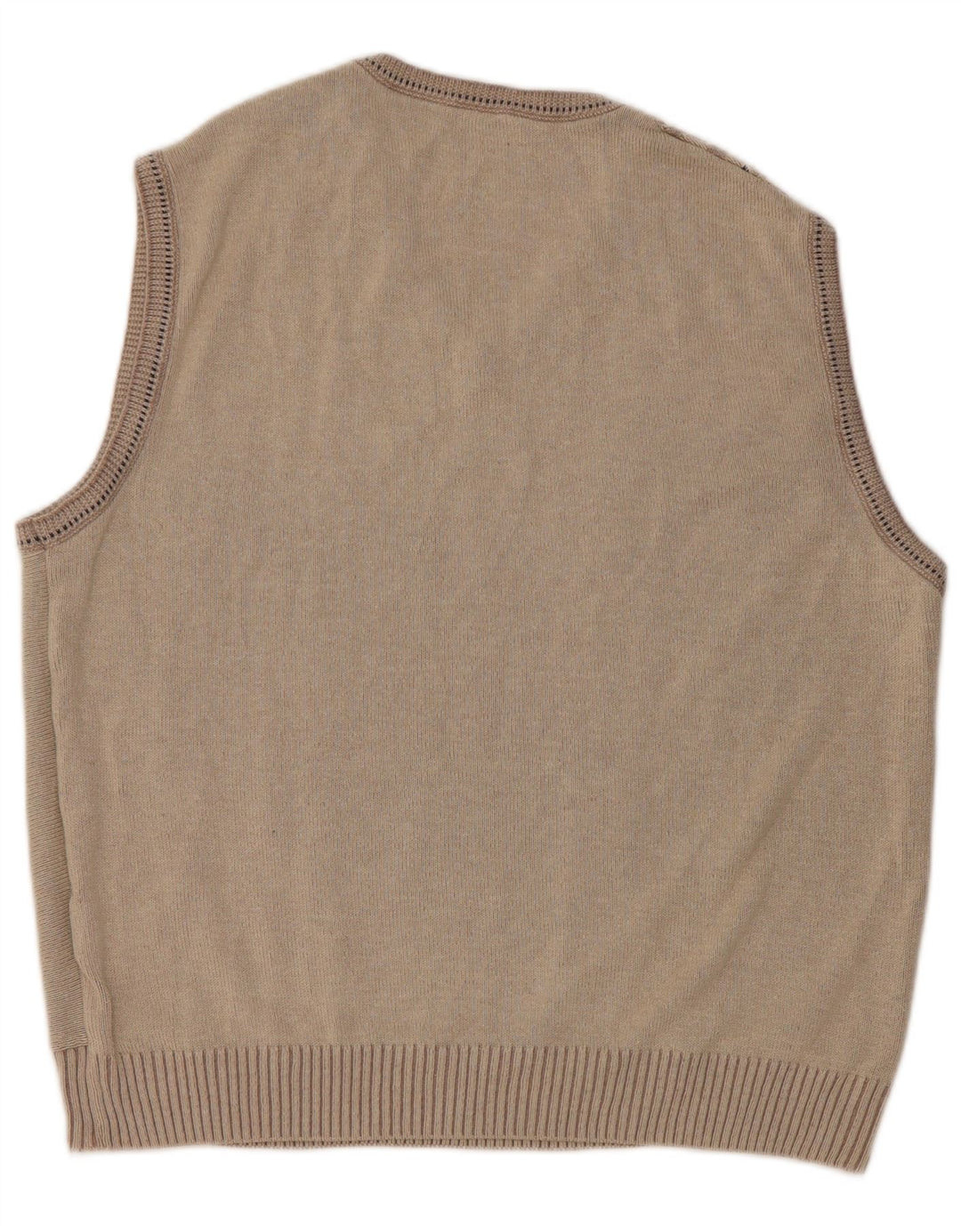 Canotta da uomo vintage canotta grande in cotone geometrico beige