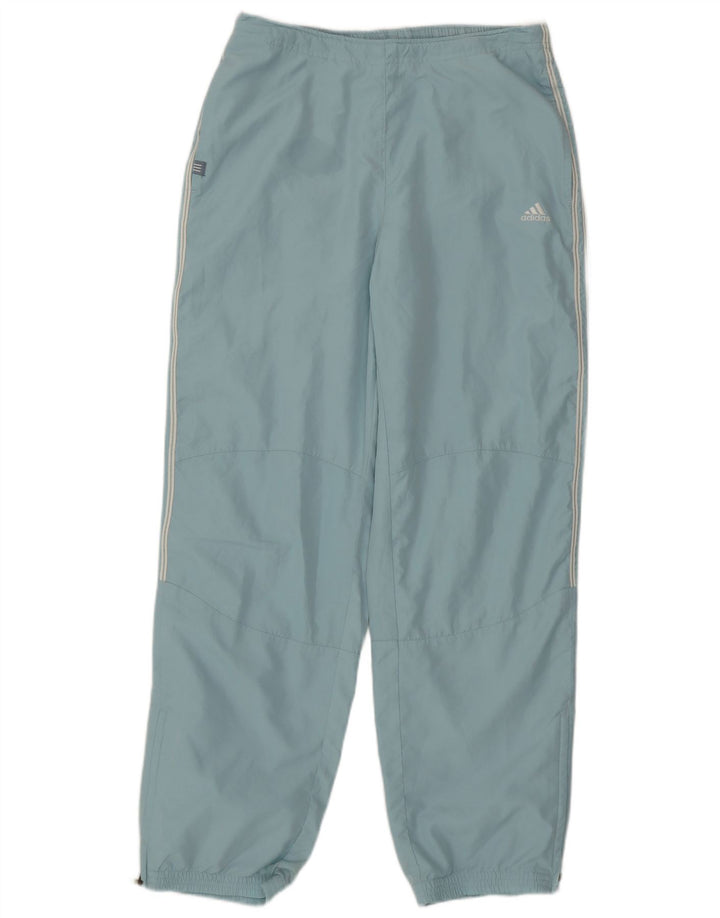 Pantaloni giacca a vento da donna Adidas UK 12 poliestere blu medio