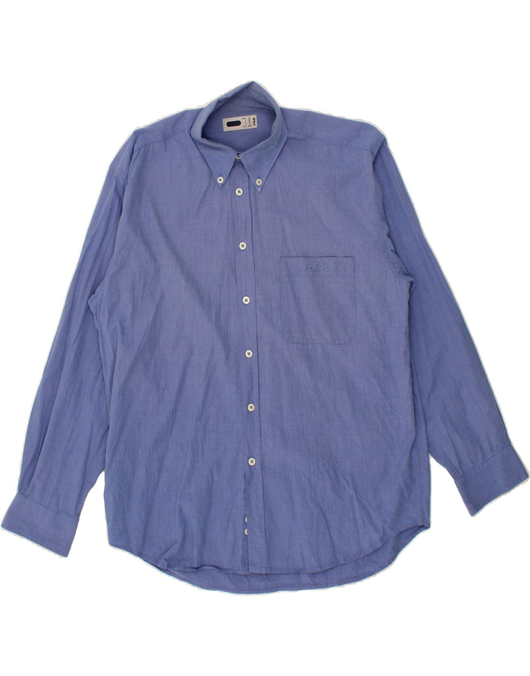 FILA Mens Shirt Medium Blue Cotton Vintage Fila and Second-Hand Fila from Messina Hembry 