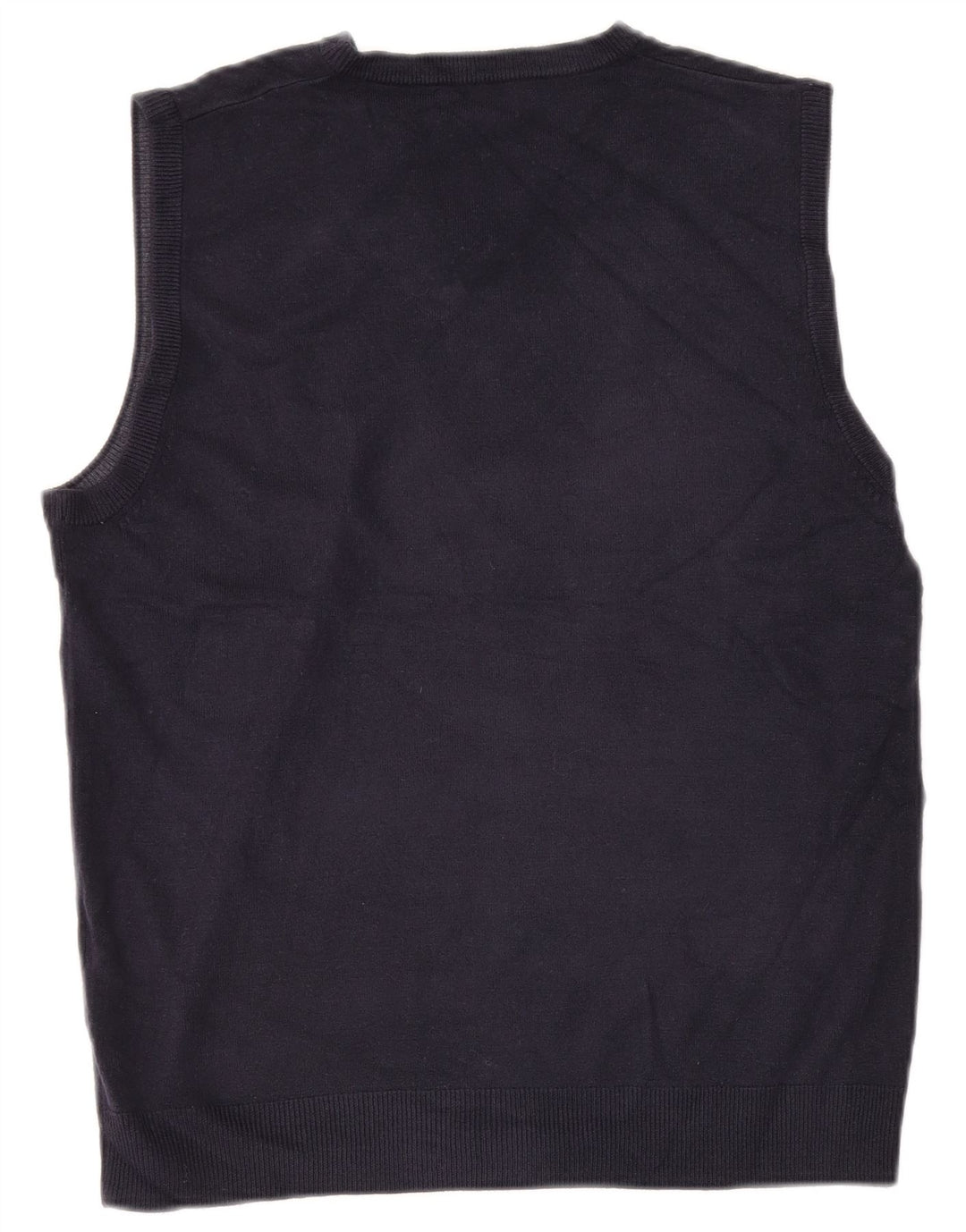 JOHN LEWIS Mens Vest Tank Top Medium Navy Blue Acrylic