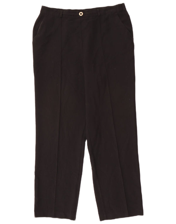 Pantaloni casual dritti da donna Marks & Spencer UK 14 medi W32 L29 neri