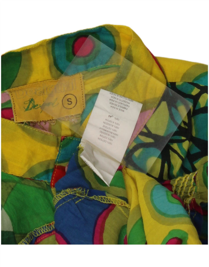DESIGUAL Camicetta da donna Top UK 10 Piccolo cotone geometrico multicolore