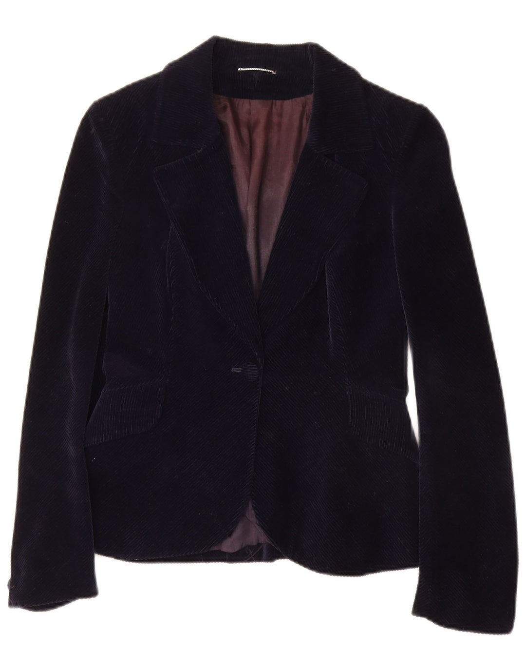 PIERRE D'ALBY Set gonna da donna in 2 pezzi in velluto a coste UK 10 piccolo W24 blu navy