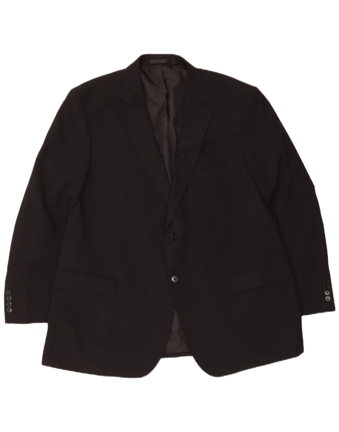 Giacca blazer a 2 bottoni Marks & Spencer da uomo UK 48 2XL poliestere nero