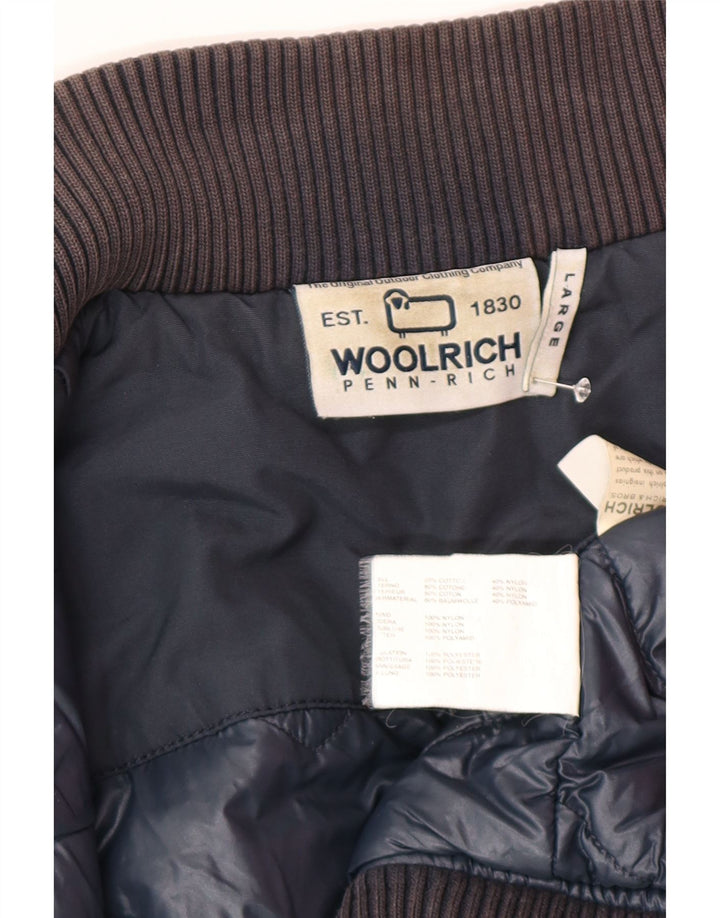 Giacca utility da uomo Woolrich UK 40 Large in cotone blu navy