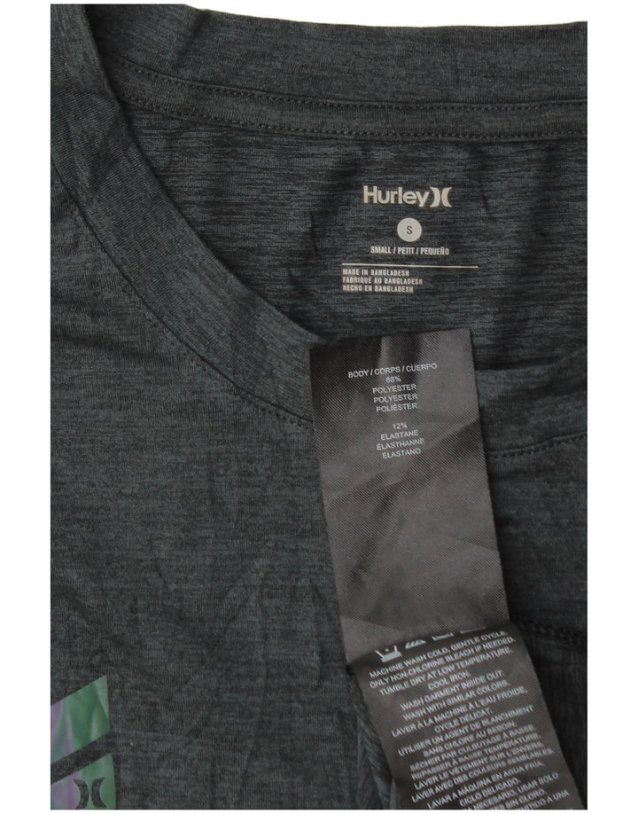 T-shirt Hurley da uomo Petit Top piccola in poliestere grigio