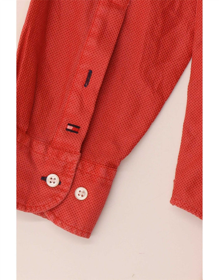 Camicia da uomo Tommy Hilfiger grande in cotone rosso