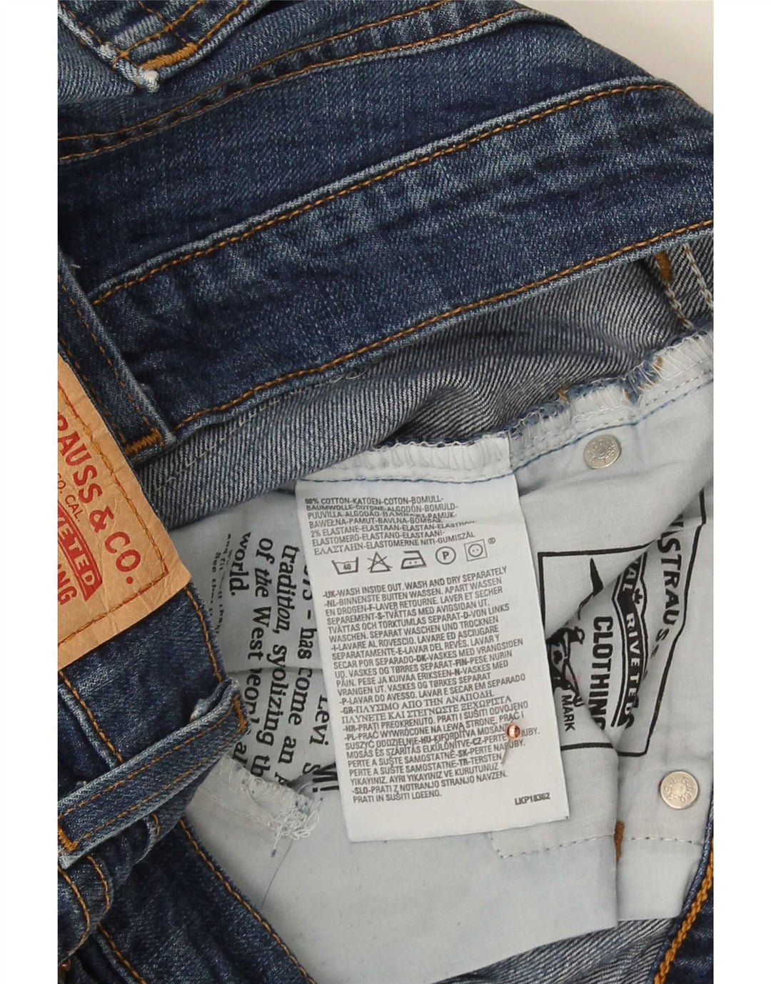 Levi's Uomo 529 Curvy Bootcut Jeans W32 L32 Cotone Blu