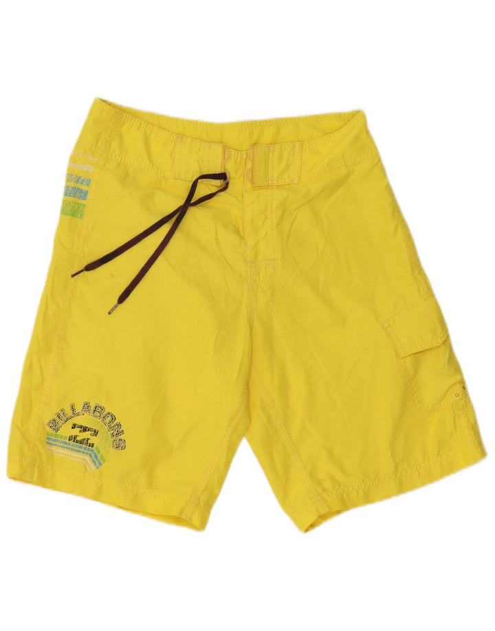 BILLABONG Mens Graphic Swimming Shorts Medium  Yellow Polyester