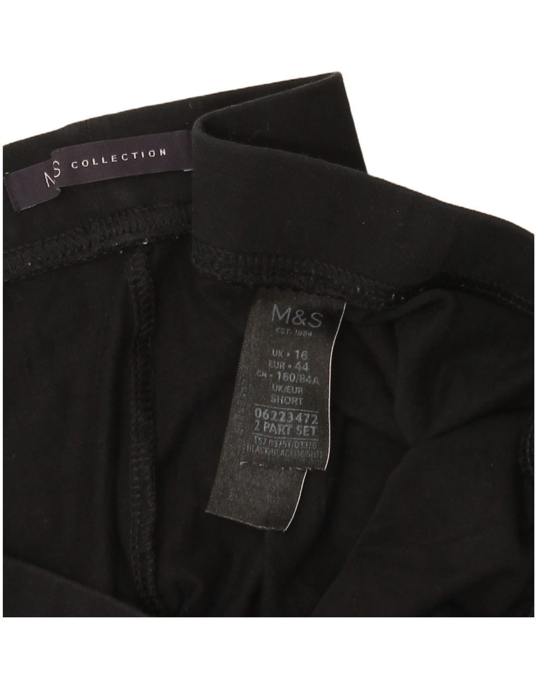 Leggings corti da donna Marks & Spencer UK 16 grande cotone nero