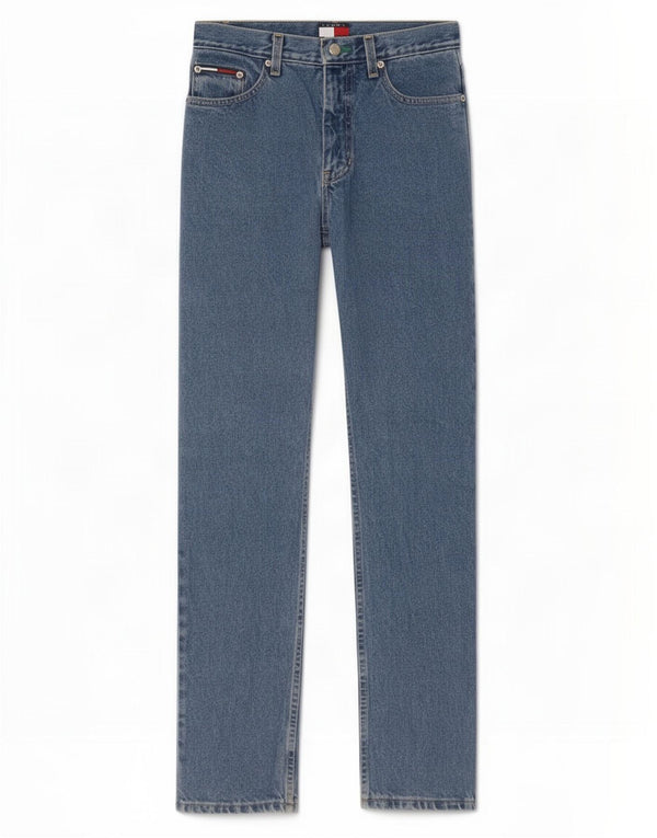 Jeans dritti da donna Tommy Hilfiger W32 L32 cotone blu
