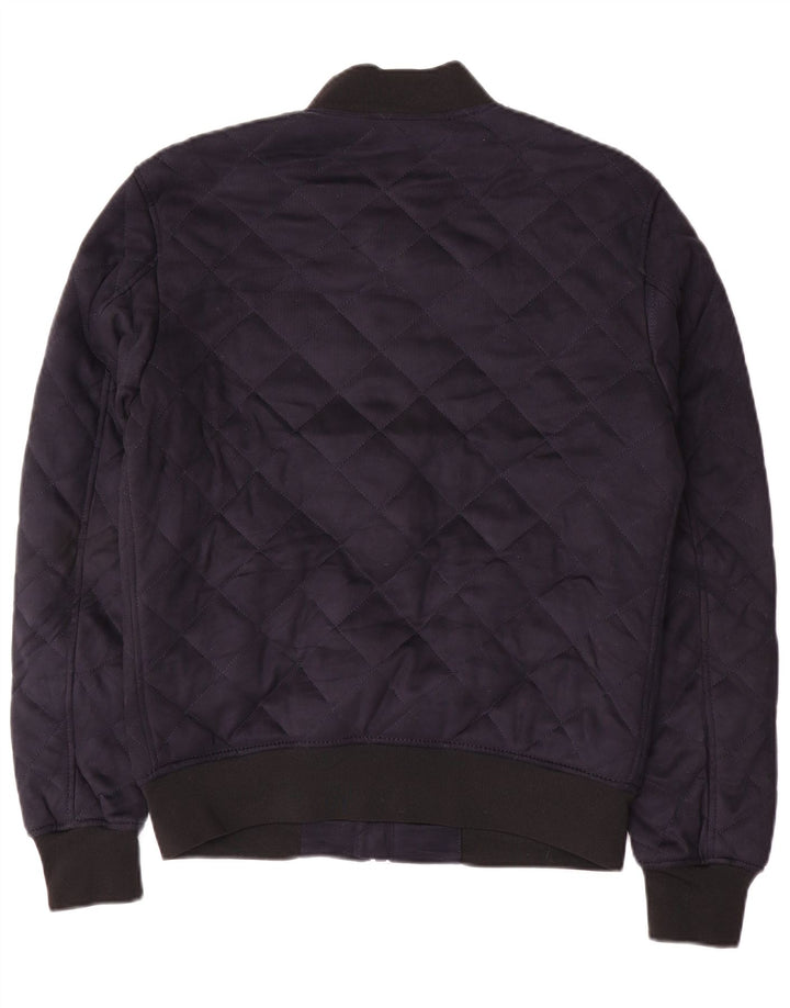 Giacca trapuntata da uomo Zara UK 38 poliestere blu navy medio
