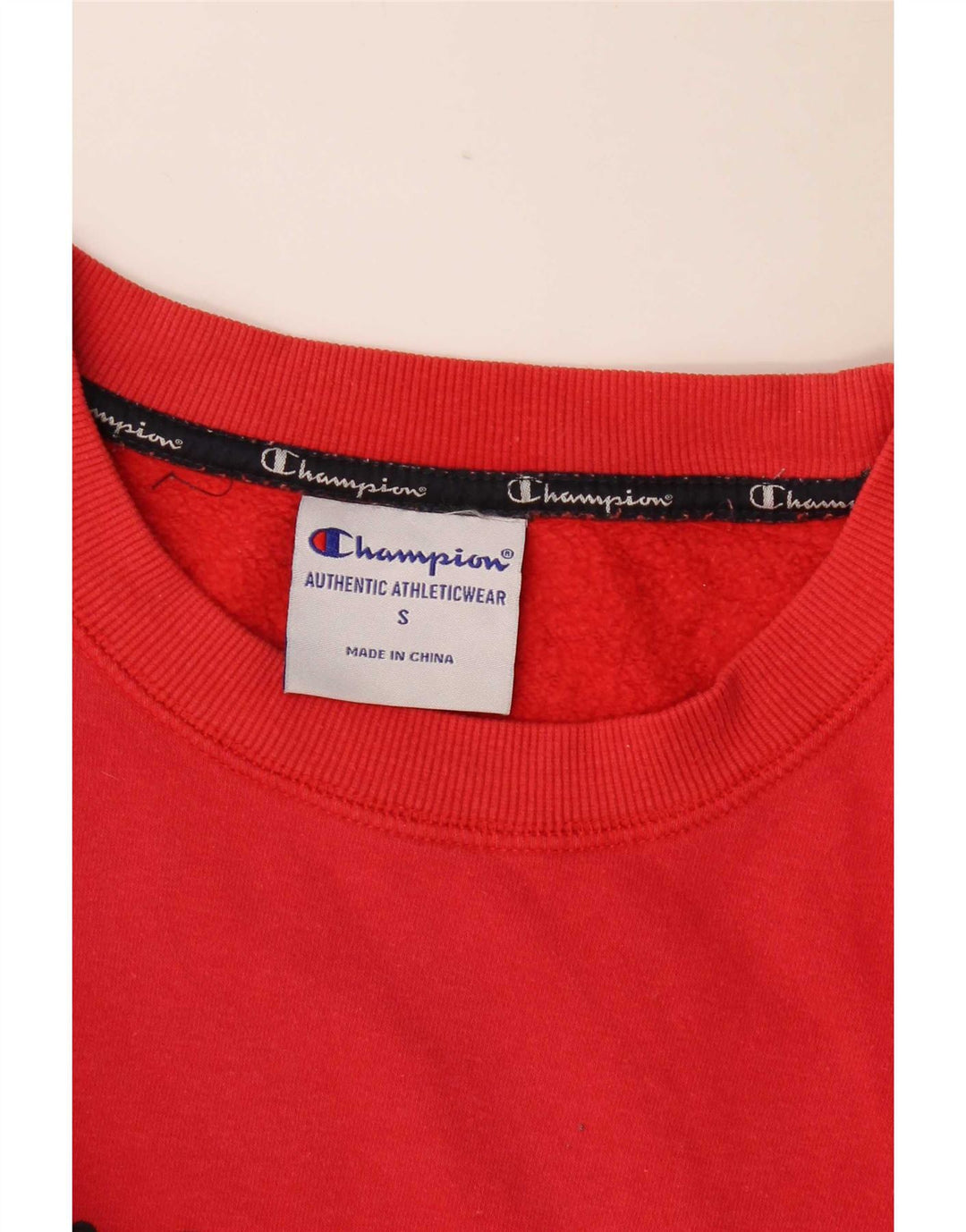 Felpa grafica da uomo Champion Felpa piccola in cotone rosso