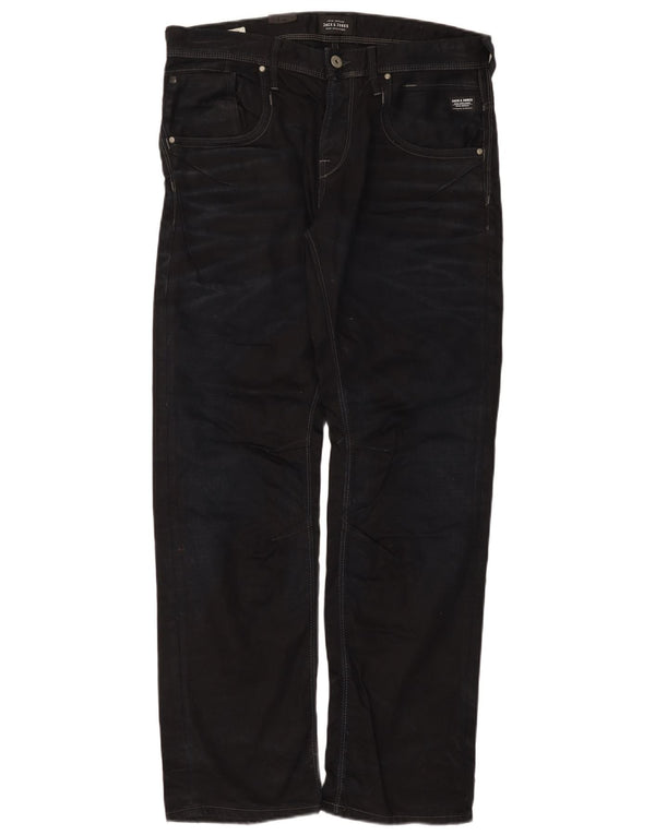 Jeans dritti da uomo Jack & Jones W34 L34 cotone blu navy