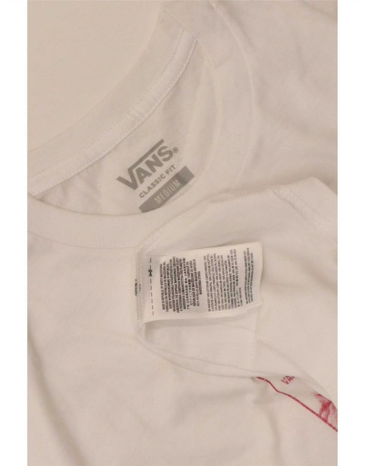 T-shirt grafica da uomo con vestibilità classica Vans, cotone bianco medio