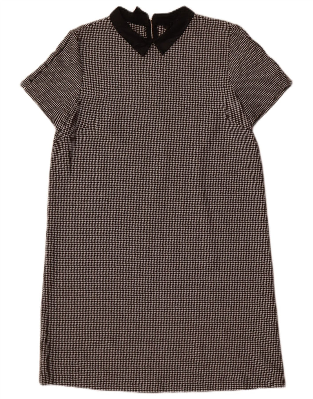 Abito a trapezio da donna Zara UK 14 medio nero pied de poule