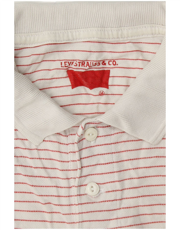Polo LEVI'S da uomo gessato bianco medio
