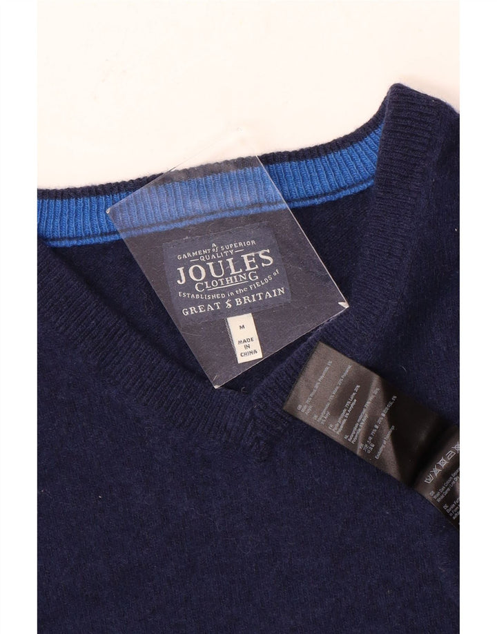 Joules Maglione da uomo con scollo a V in lana media blu navy