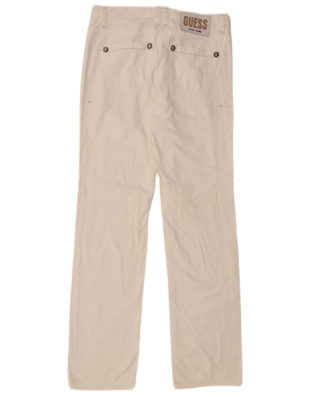 Jeans dritti da uomo Guess W34 L36 cotone bianco