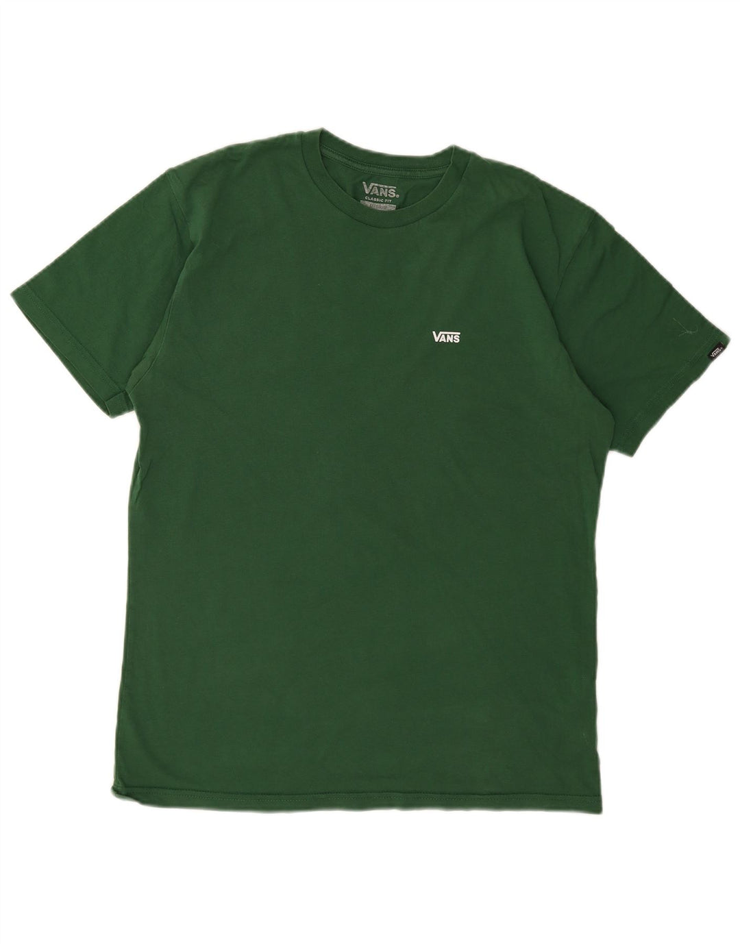 T-shirt da uomo con vestibilità classica VANS, top in cotone verde medio