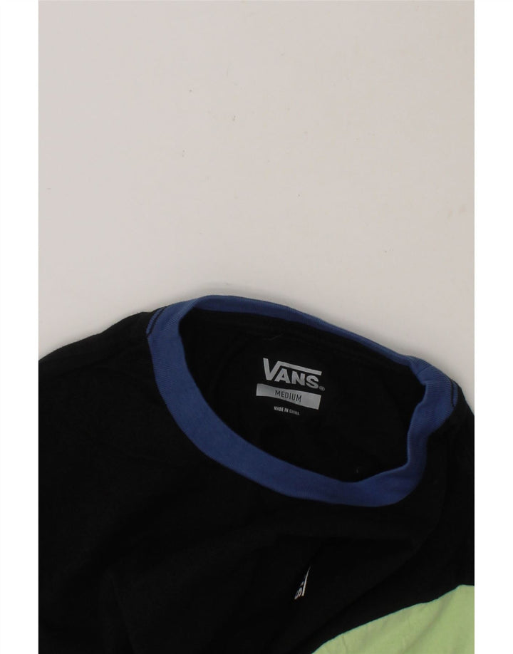VANS Mens T-Shirt Top Medium Black Colourblock Cotton Vintage Vans and Second-Hand Vans from Messina Hembry 