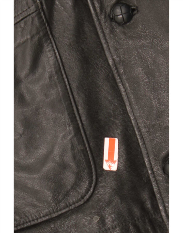 CLASSIC Giacca in pelle da uomo UK 41/43 Large Nera