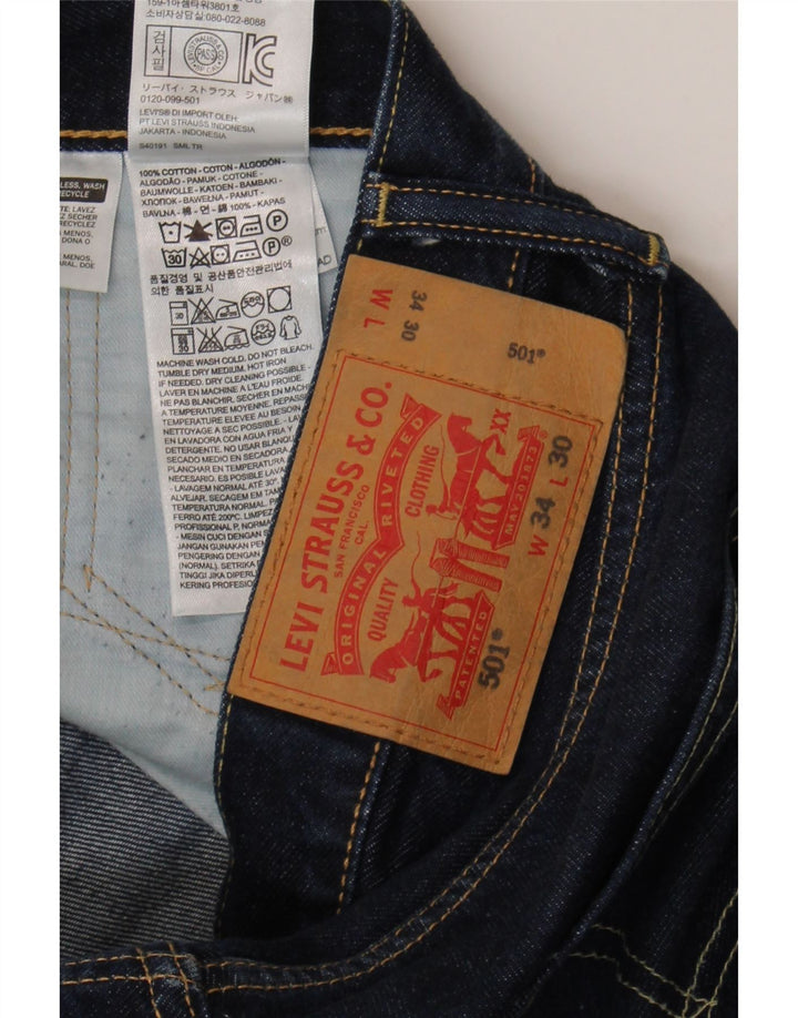 Levi's Uomo 501 Jeans dritti W34 L30 Cotone blu navy