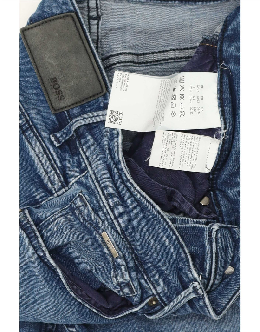 Jeans slim da donna Hugo Boss W32 L32 cotone blu