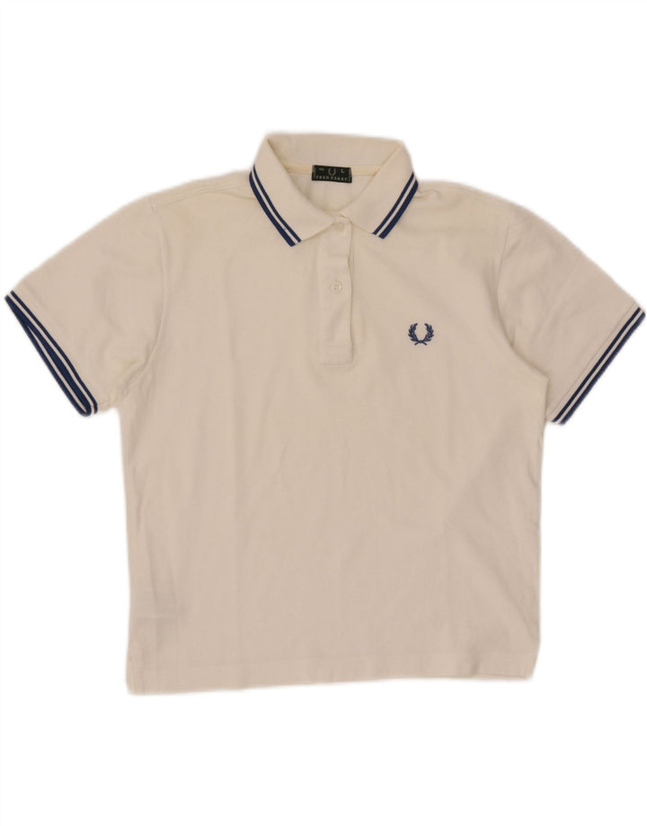 Polo Bambina FRED PERRY 11-12 Anni Grande Cotone Bianco