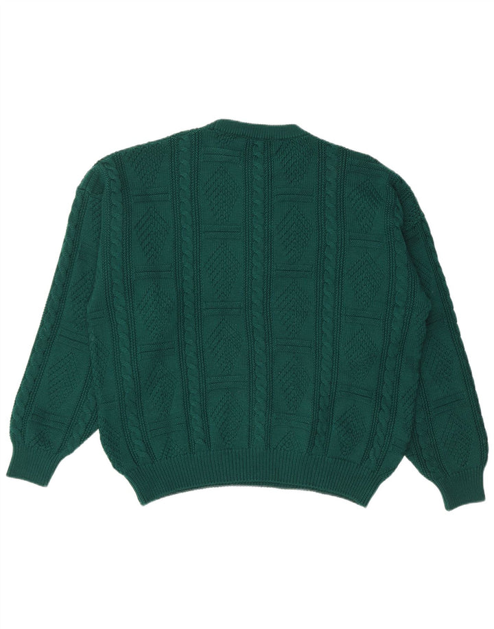 IL GRANCHIO Maglione Uomo Girocollo Maglione XL Verde Lana