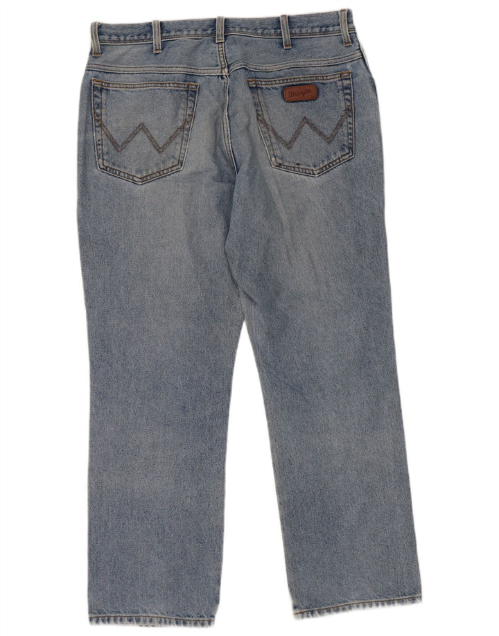 Jeans dritti da uomo Wrangler vestibilità regolare W36 L30 cotone blu