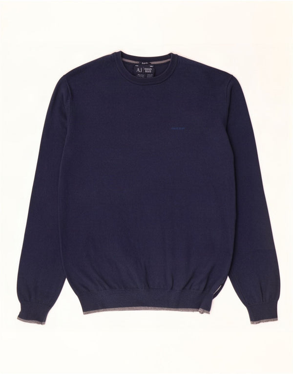 Maglione maglione girocollo da uomo vestibilità regolare Armani Jeans XL in cotone blu navy