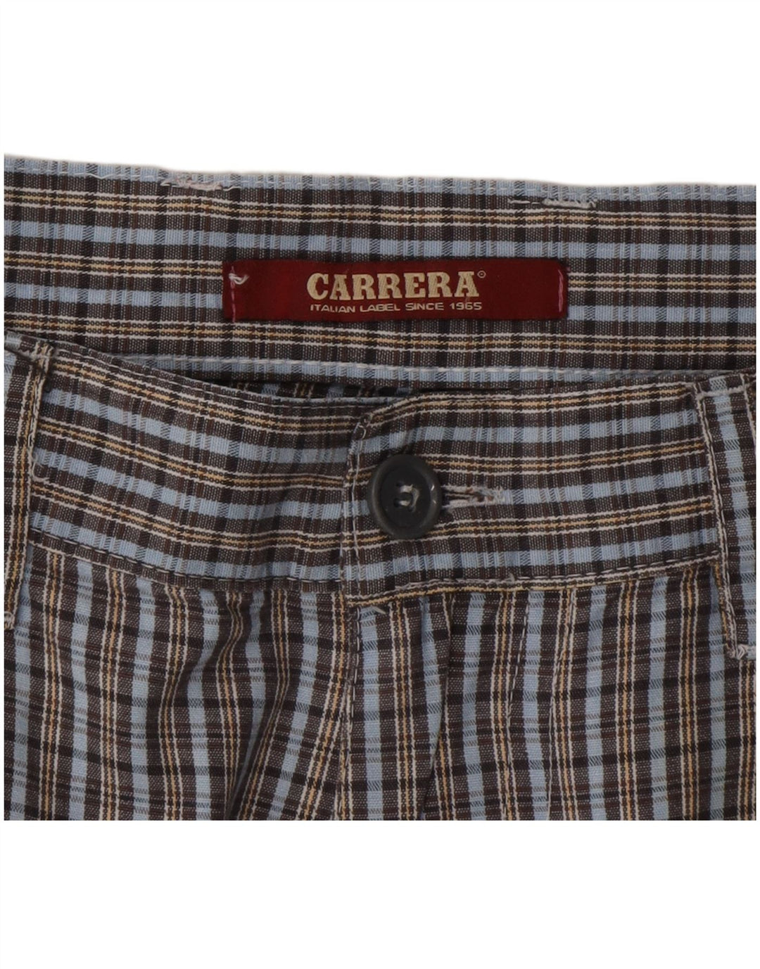 Pantaloncini chino da uomo Carrera IT 50 Large W34 cotone a quadri blu