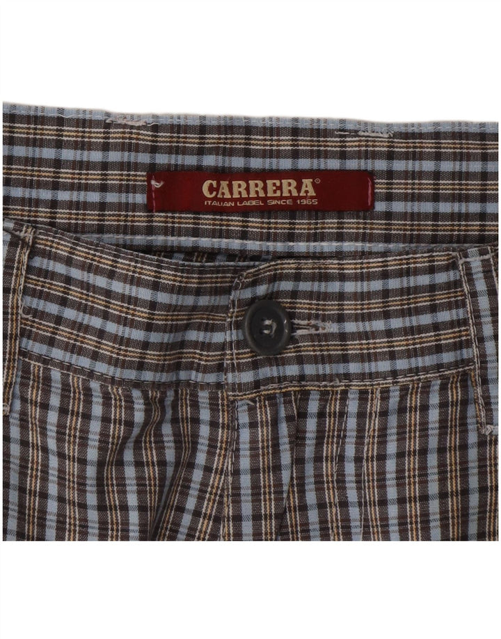 Pantaloncini chino da uomo Carrera IT 50 Large W34 cotone a quadri blu