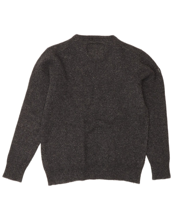 Maglione maglione girocollo da donna Superdry UK 14 grande grigio screziato