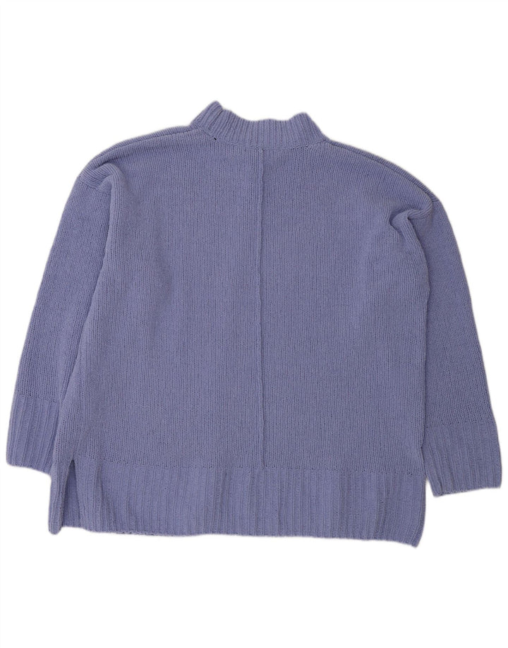 Maglione oversize da donna Marks & Spencer con collo dolcevita UK 18 XL Viola