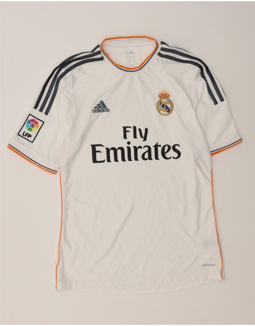 T-shirt grafica Adidas da uomo Real Madrid Top in poliestere bianco medio