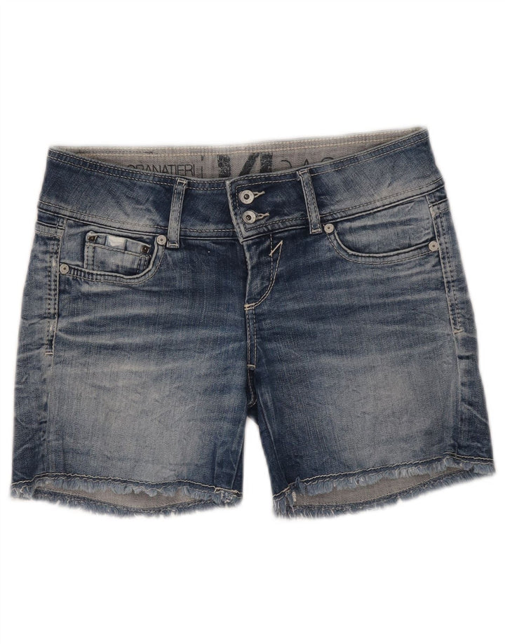 Pantaloncini di jeans da donna GAS W27 piccoli in cotone blu