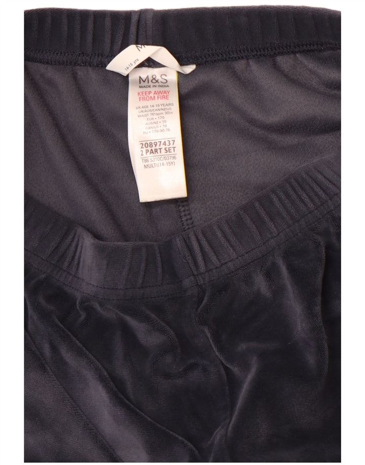 MARKS & SPENCER Pantaloni da tuta con grafica da ragazza Joggers 14-15 anni Grigi