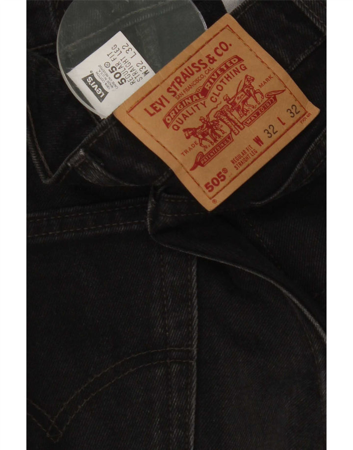 Jeans dritti vestibilità regolare 505 da donna Levi's W32 L32 cotone nero