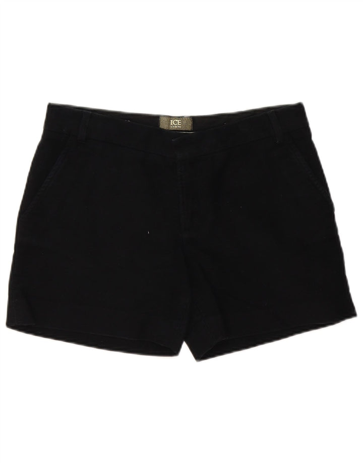 Pantaloncini chino grafici da donna Iceberg W30 cotone nero medio