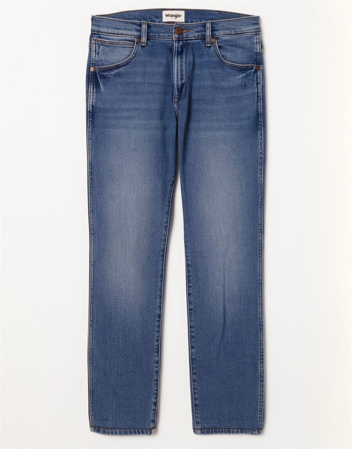 Jeans dritti Larston da donna Wrangler W29 L29 cotone blu