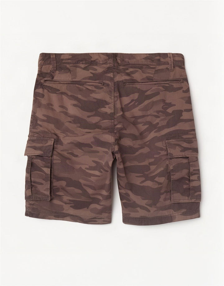 In Extenso Pantaloncini cargo regolari da uomo W36 Large in cotone mimetico grigio