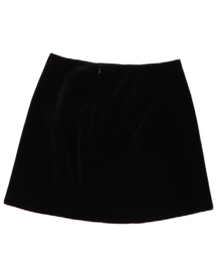 Mini gonna in velluto a coste da donna Moda Dossier IT 42 media W28 nera