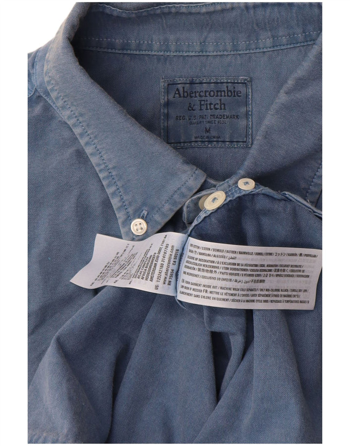 Camicia da uomo Abercrombie & Fitch in cotone blu medio