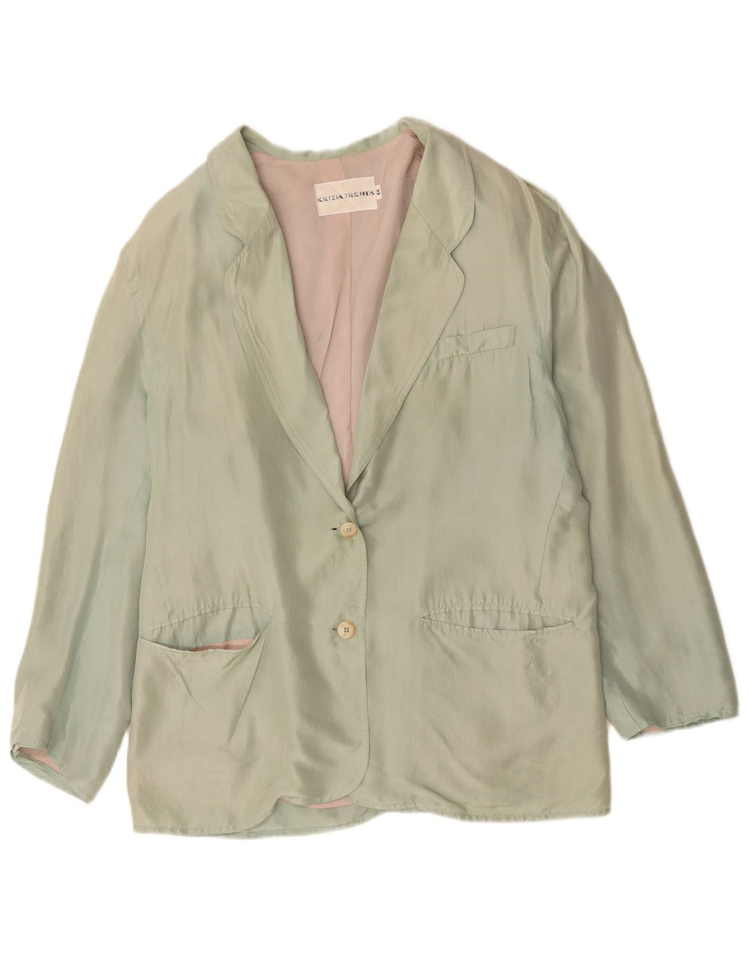 Giacca Blazer a 2 Bottoni da Donna KRIZIA IT 46 Large Verde
