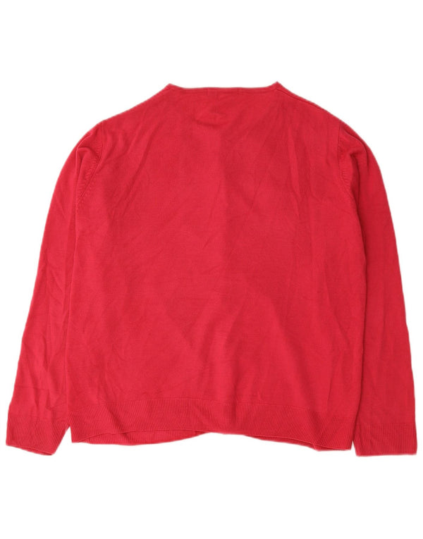 Maglione cardigan da donna Marks & Spencer UK 18 XL Acrilico rosa