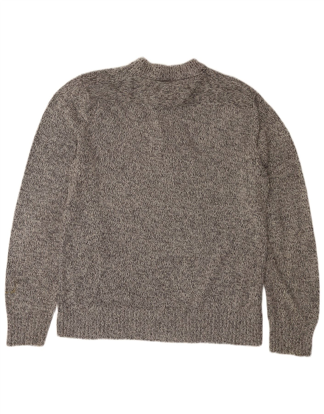 EDDIE BAUER Maglione da uomo con collo a bottoni in cotone screziato grigio medio