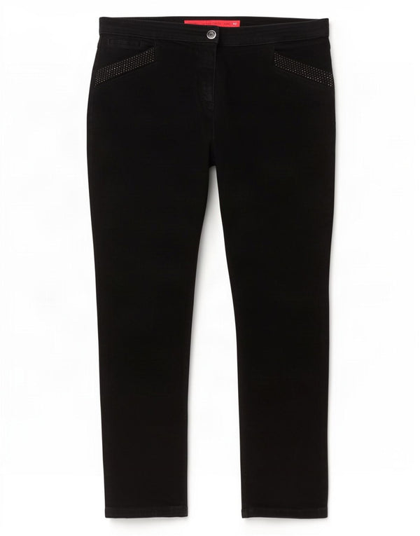 Marks & Spencer Womens Per Una Slim Jeans UK 18 XL W40 L30 Black Cotton