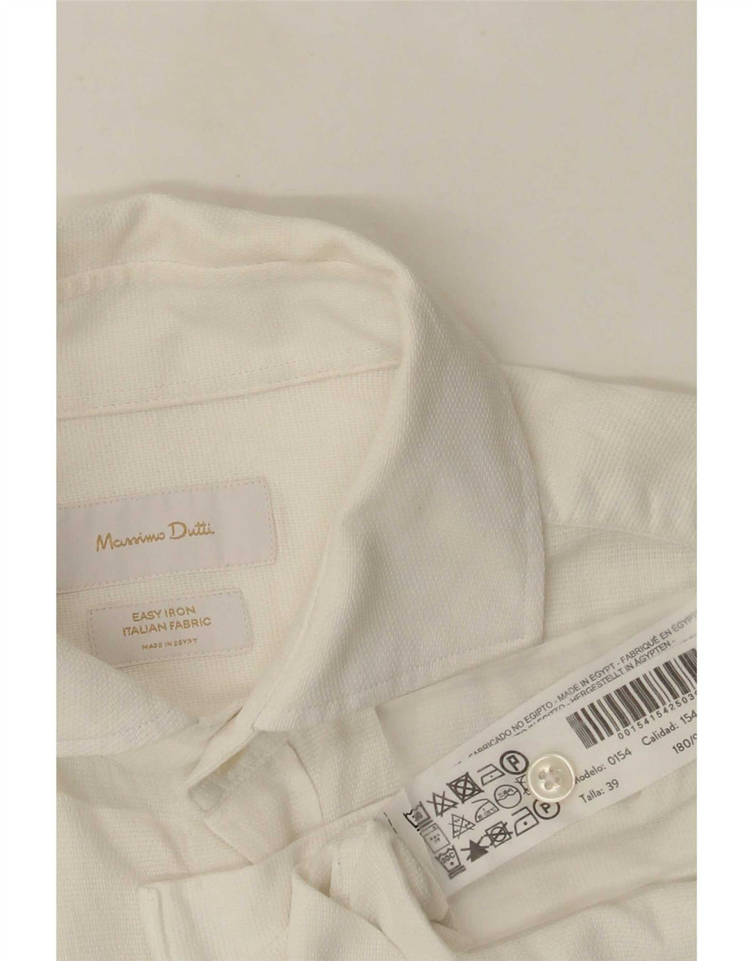 Camicia da uomo Massimo Dutti taglia 39 cotone bianco medio